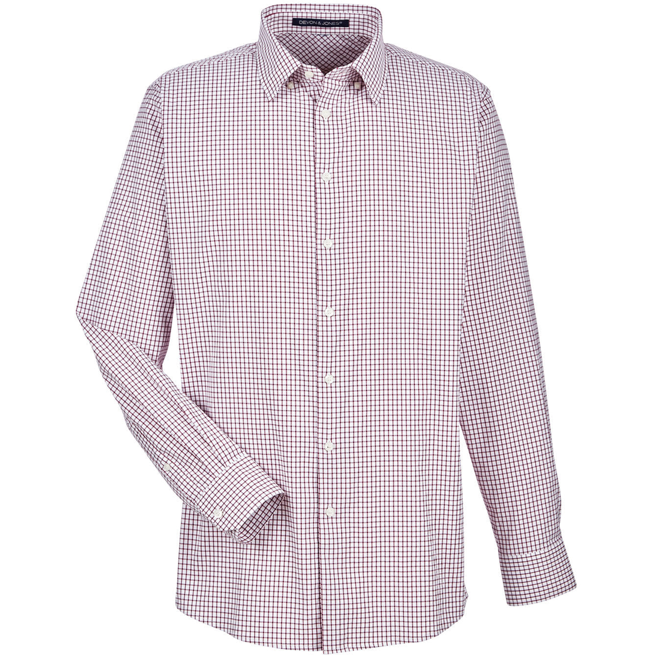 Devon & Jones Men's CrownLux Performance® Micro Windowpane Woven Dress Shirt